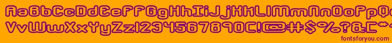 crkdwno2 Font – Purple Fonts on Orange Background