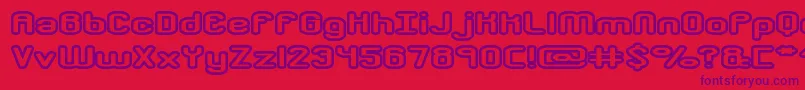 crkdwno2 Font – Purple Fonts on Red Background