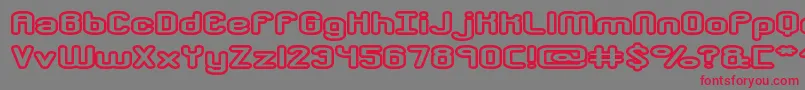 crkdwno2 Font – Red Fonts on Gray Background