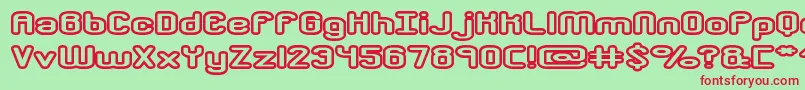 crkdwno2 Font – Red Fonts on Green Background