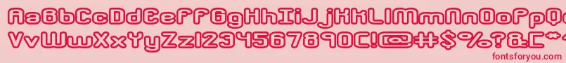crkdwno2 Font – Red Fonts on Pink Background