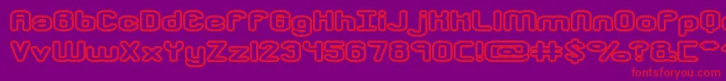 crkdwno2 Font – Red Fonts on Purple Background
