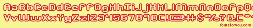 crkdwno2 Font – Red Fonts on Yellow Background