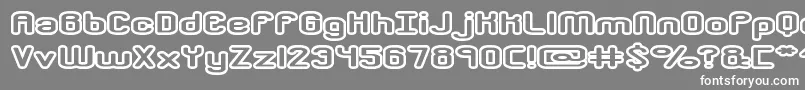 crkdwno2 Font – White Fonts on Gray Background
