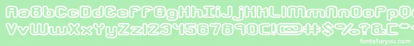crkdwno2 Font – White Fonts on Green Background