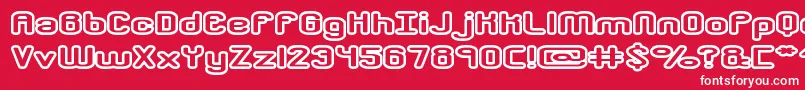 crkdwno2 Font – White Fonts on Red Background