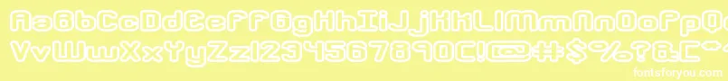 crkdwno2 Font – White Fonts on Yellow Background