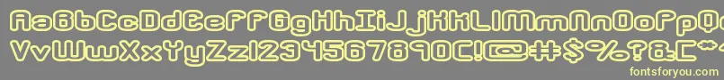 crkdwno2 Font – Yellow Fonts on Gray Background