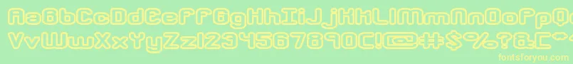 crkdwno2 Font – Yellow Fonts on Green Background