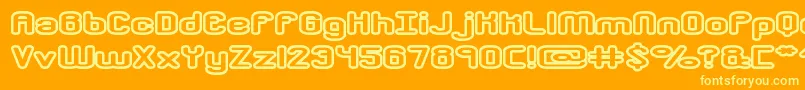 crkdwno2 Font – Yellow Fonts on Orange Background