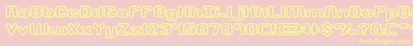 crkdwno2 Font – Yellow Fonts on Pink Background