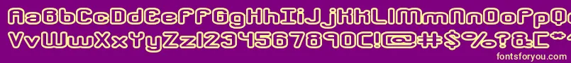 crkdwno2 Font – Yellow Fonts on Purple Background