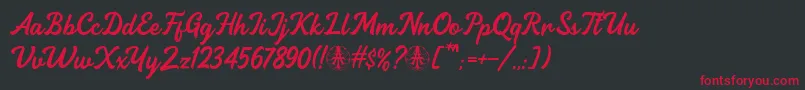 Crockotten Personal Use Only Font – Red Fonts on Black Background