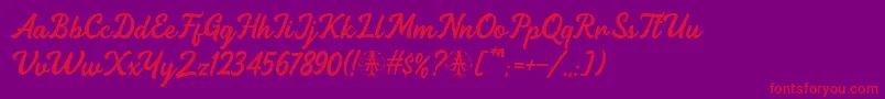 Crockotten Personal Use Only Font – Red Fonts on Purple Background