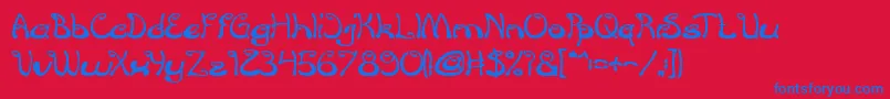 croissant sandwich bold Font – Blue Fonts on Red Background