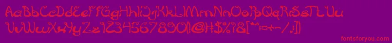 croissant sandwich bold Font – Red Fonts on Purple Background