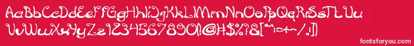 croissant sandwich bold Font – White Fonts on Red Background