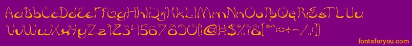 croissant sandwich thin Font – Orange Fonts on Purple Background