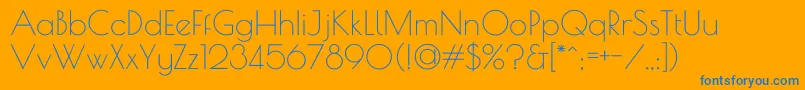 PoiretOne Font – Blue Fonts on Orange Background