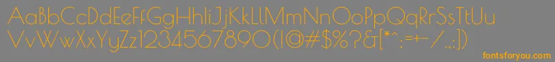PoiretOne Font – Orange Fonts on Gray Background