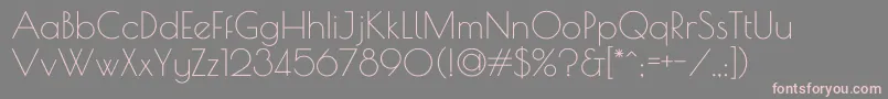 PoiretOne-Schriftart – Rosa Schriften auf grauem Hintergrund