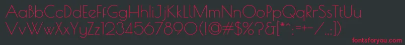 PoiretOne Font – Red Fonts on Black Background