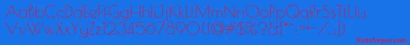 PoiretOne Font – Red Fonts on Blue Background