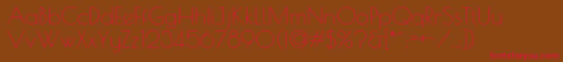 PoiretOne Font – Red Fonts on Brown Background