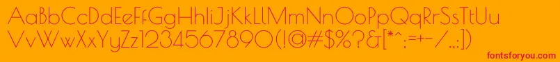 PoiretOne Font – Red Fonts on Orange Background