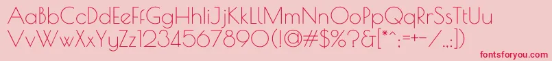 PoiretOne Font – Red Fonts on Pink Background