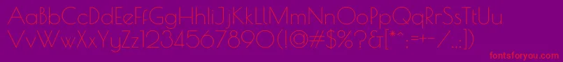 PoiretOne Font – Red Fonts on Purple Background