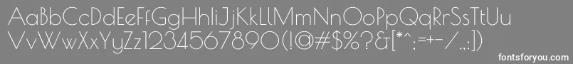 フォントPoiretOne – 灰色の背景に白い文字