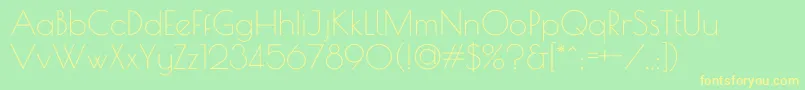 PoiretOne Font – Yellow Fonts on Green Background
