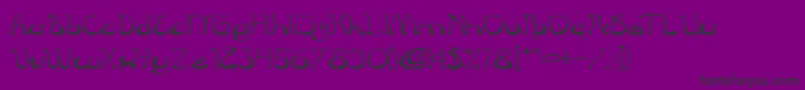 croissant sandwich Font – Black Fonts on Purple Background