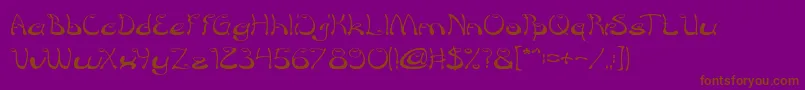 croissant sandwich Font – Brown Fonts on Purple Background