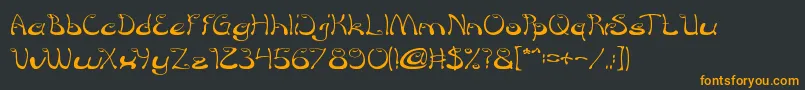 croissant sandwich Font – Orange Fonts on Black Background