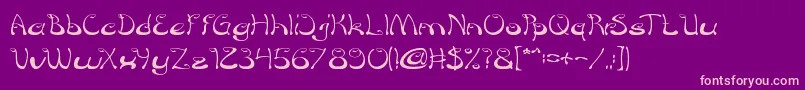 croissant sandwich Font – Pink Fonts on Purple Background