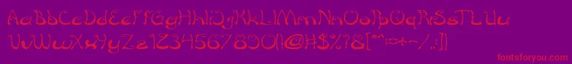 croissant sandwich Font – Red Fonts on Purple Background