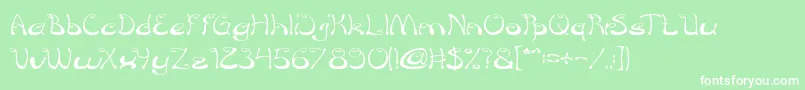 croissant sandwich Font – White Fonts on Green Background