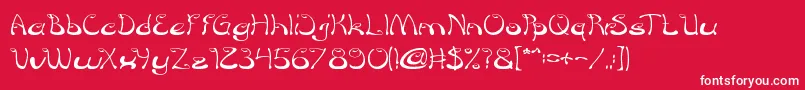 croissant sandwich Font – White Fonts on Red Background