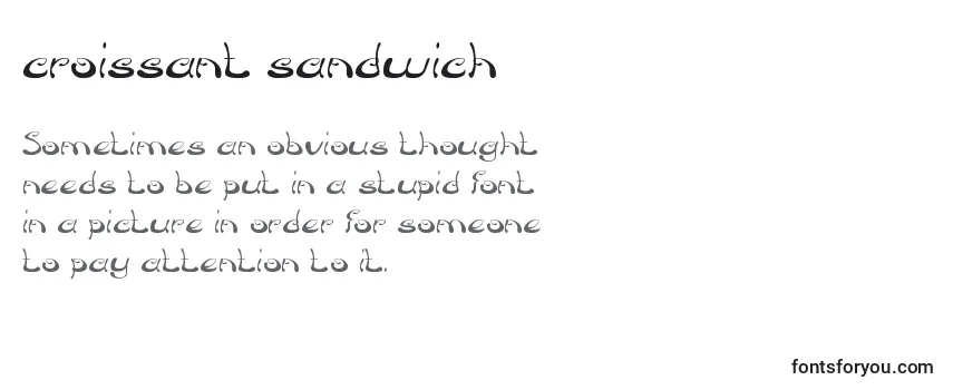 Croissant sandwich-fontti
