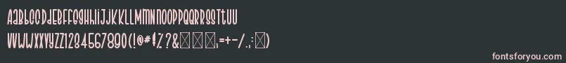 Czcionka CrosalineHulok – różowe czcionki na czarnym tle