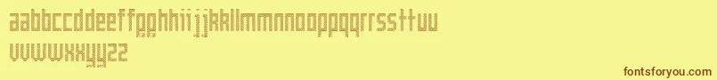 Cross Font – Brown Fonts on Yellow Background