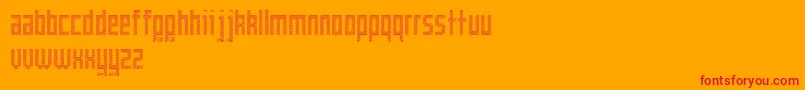 Cross Font – Red Fonts on Orange Background