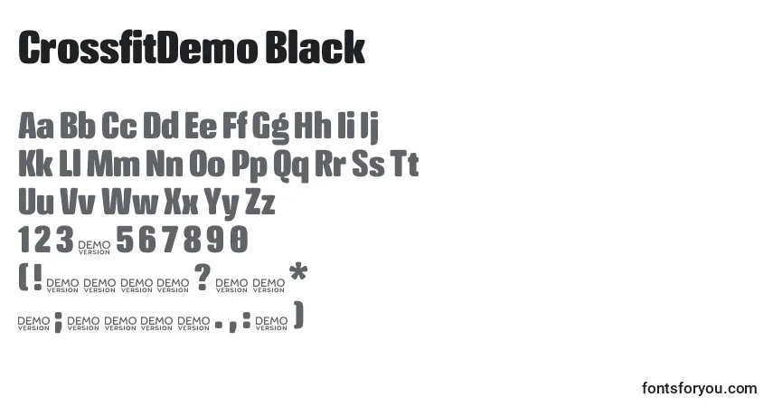Шрифт CrossfitDemo Black – алфавит, цифры, специальные символы