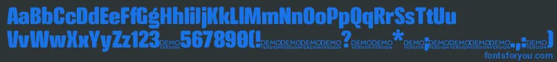 CrossfitDemo Blackフォントについての詳細 フォントCrossfitDemo Black – 黒い背景に青い文字