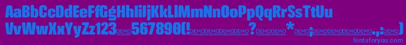 fuente CrossfitDemo Black – Fuentes Azules Sobre Fondo Morado