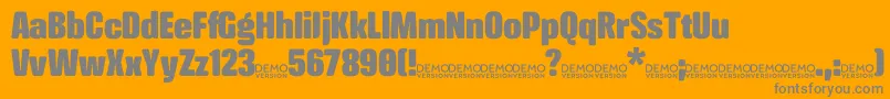 CrossfitDemo Black Font – Gray Fonts on Orange Background