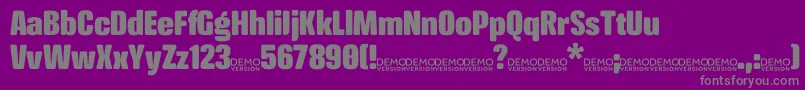 Fonte CrossfitDemo Black – fontes cinzas em um fundo violeta