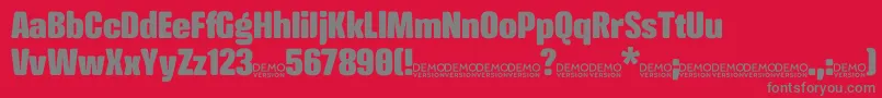 フォントCrossfitDemo Black – 赤い背景に灰色の文字